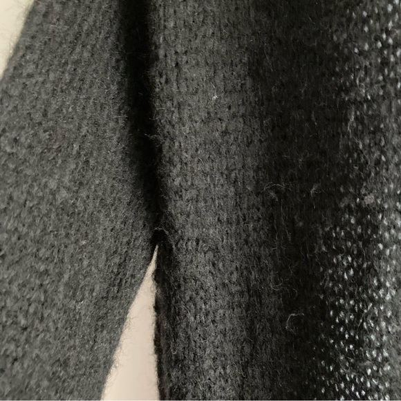 Current/Elliott Black Alpaca Blend The Long Slash Open Front Cardigan, Sz 2/M - Picture 13 of 15